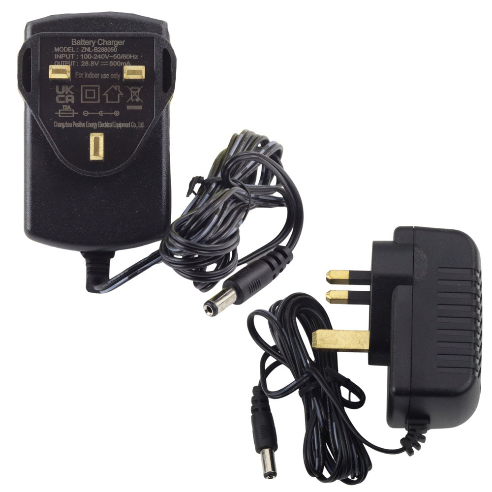 Lader 28,8 V 500 mA Britse stekker