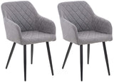 Set van 2 eetkamerstoelen Shila stof