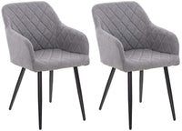 Set van 2 eetkamerstoelen Shila stof