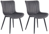 Set van 2 stoelen Largo fluweel (9)