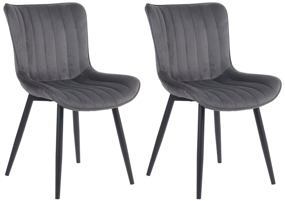 Set van 2 stoelen Largo fluweel (9)