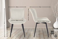 Set van 2 stoelen Largo fluweel (2)