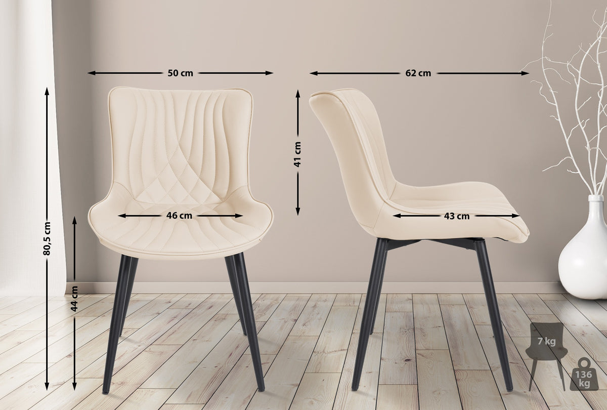 Set van 2 stoelen Brady kunstleer (2)