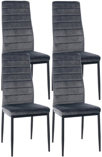 4-delige set eetkamerstoelen Mayfair fluweel (9)