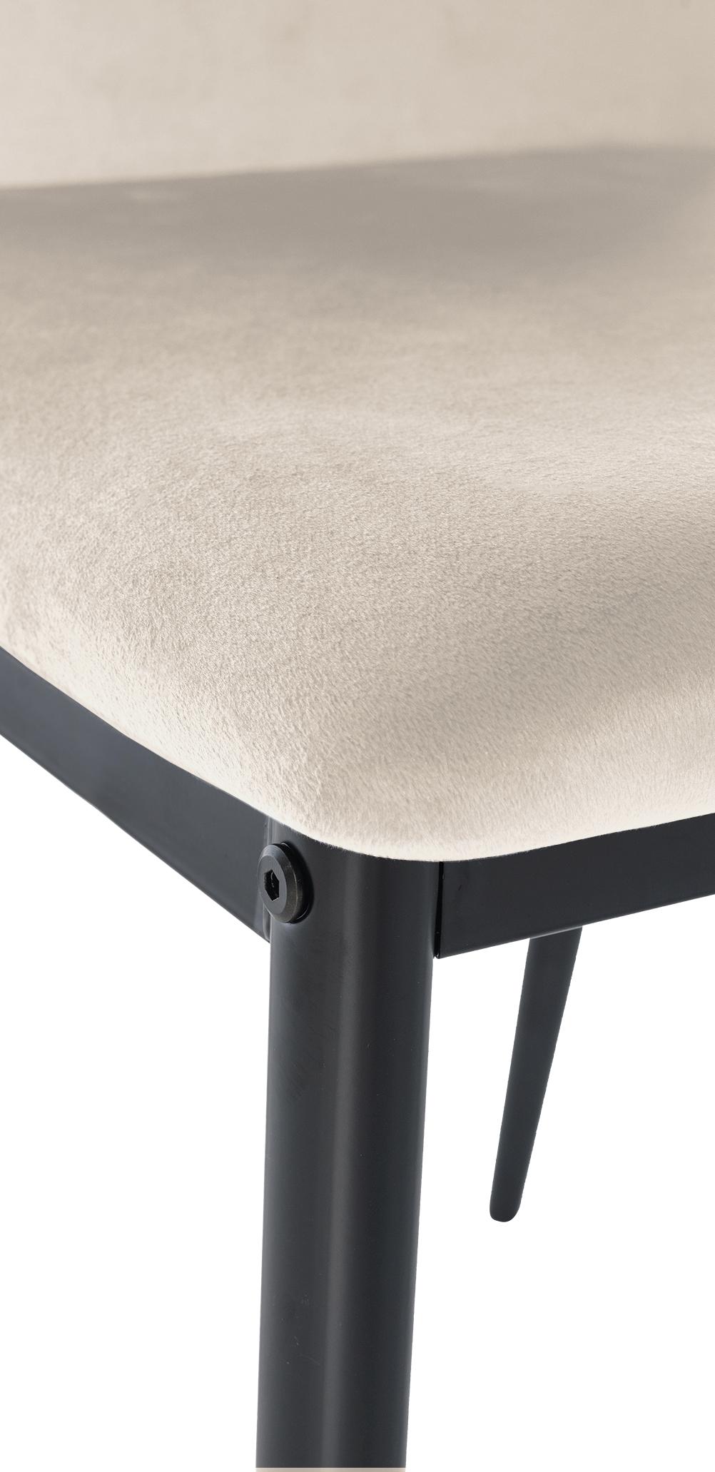 4-delige set eetkamerstoelen Savino fluweel (7)