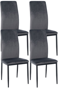 4-delige set eetkamerstoelen Savino fluweel (9)