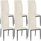 6-delige set eetkamerstoelen Savino kunstleer