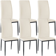 6-delige set eetkamerstoelen Savino kunstleer
