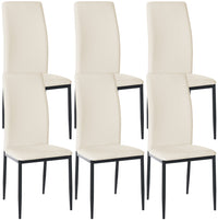 6-delige set eetkamerstoelen Savino kunstleer