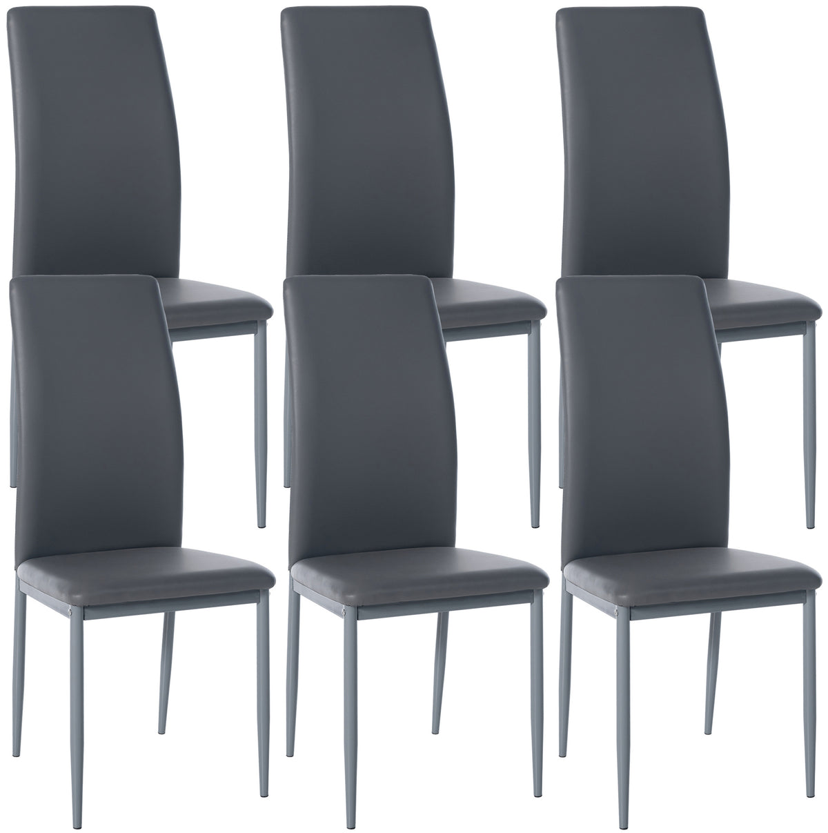 6-delige set eetkamerstoelen Savino kunstleer (9)