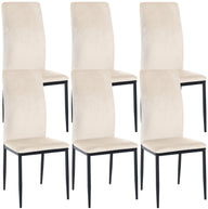 6-delige set eetkamerstoelen Savino fluweel