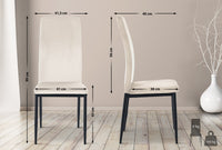 4-delige set eetkamerstoelen Savino fluweel (2)