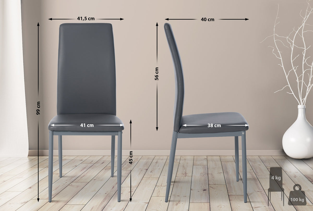 6-delige set eetkamerstoelen Savino kunstleer (10)