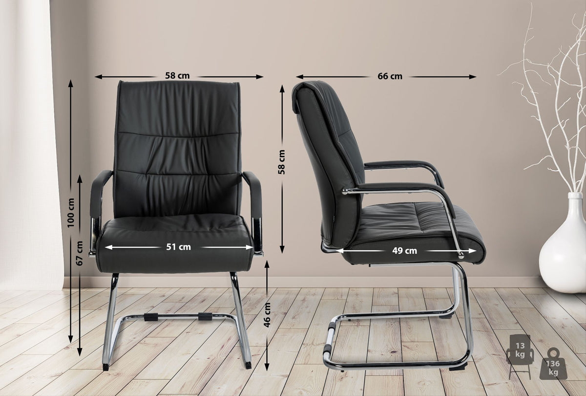 2-delige set bezoekersstoelen Sievert (2)