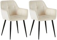 Set van 2 eetkamerstoelen Emia fluweel