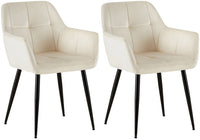 Set van 2 eetkamerstoelen Emia fluweel