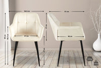 Set van 2 eetkamerstoelen Emia fluweel (2)