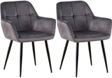 Set van 2 eetkamerstoelen Emia fluweel (10)