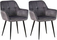 Set van 2 eetkamerstoelen Emia fluweel (10)