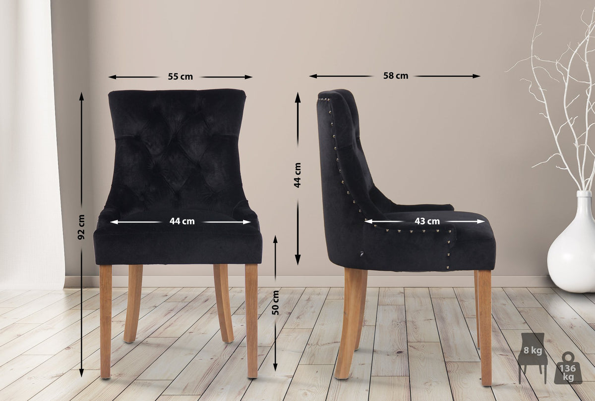 4-delige set eetkamerstoelen Aberdeen fluweel antiek-licht (2)