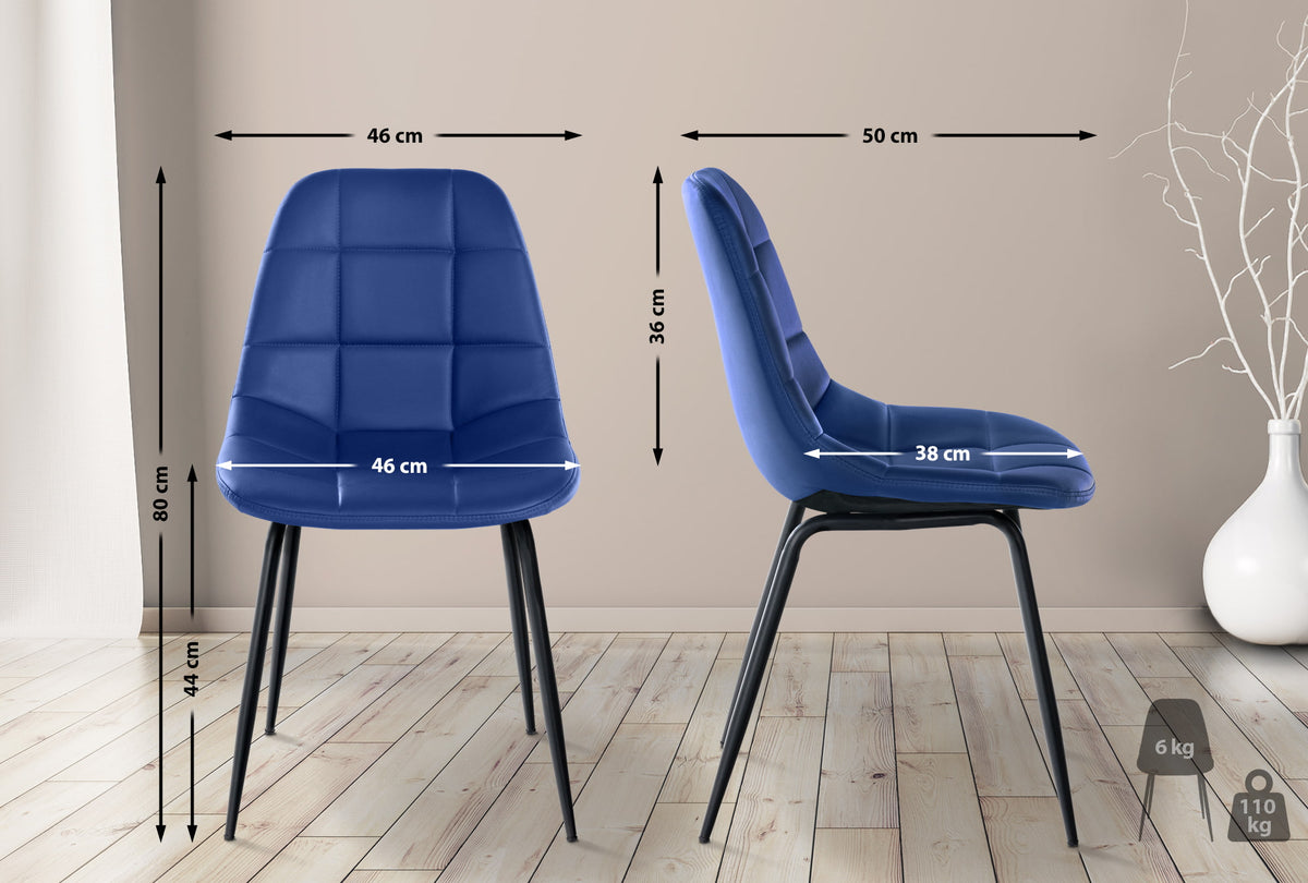 2-delige set stoelen Tom kunstleer (2)