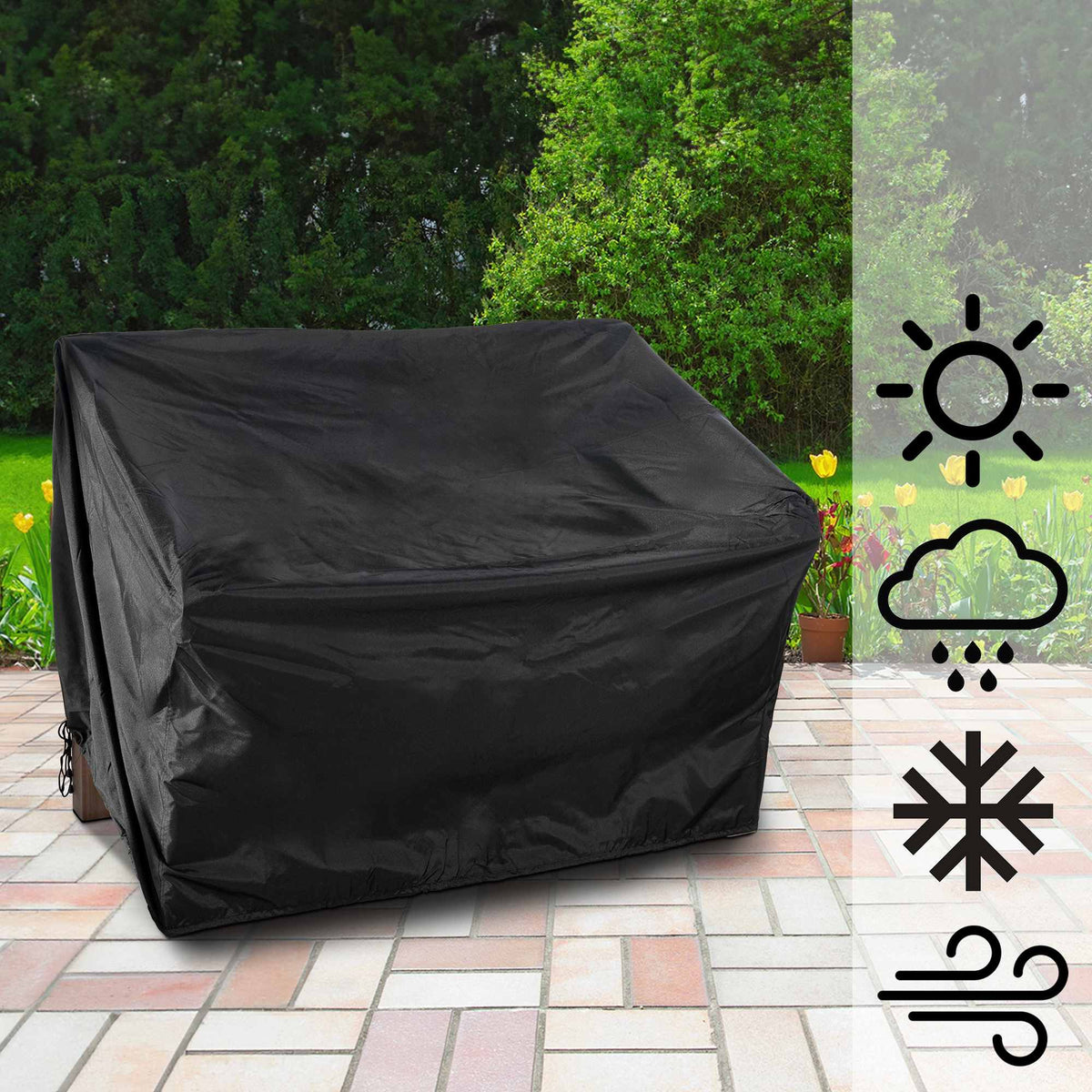 Afdekhoes voor tuinbank van 120 cm (3)
