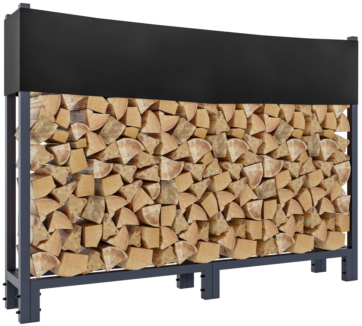 Haardhoutrek + afdekzeil Martin 25x160x115 cm