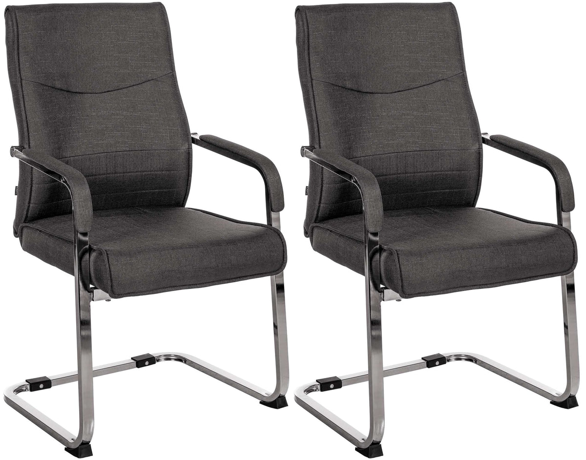 Set van 2 bezoekersstoelen Hobart stof
