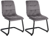 2-delige set eetkamerstoel Vermont fluweel