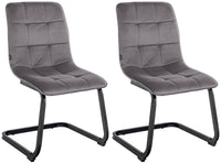 2-delige set eetkamerstoel Vermont fluweel