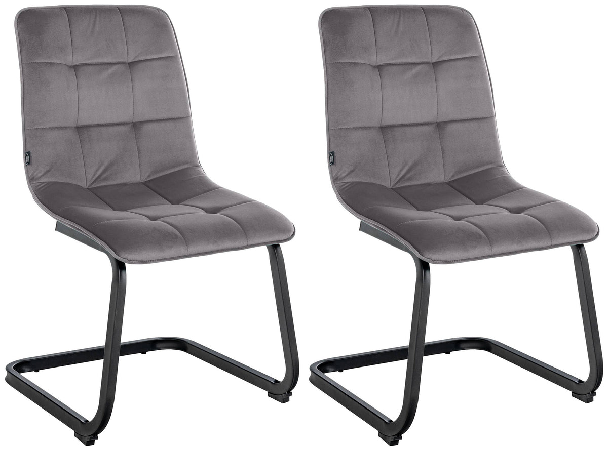 2-delige set eetkamerstoel Vermont fluweel