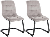2-delige set eetkamerstoel Vermont fluweel (10)