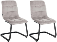 2-delige set eetkamerstoel Vermont fluweel (10)