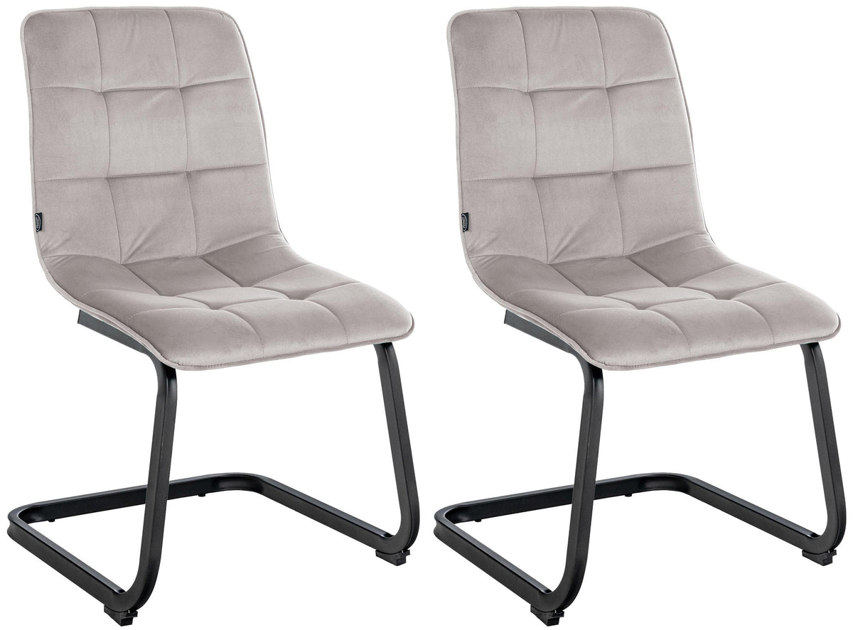 2-delige set eetkamerstoel Vermont fluweel (10)