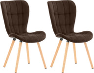 2-delige set stoelen Elda fluweel