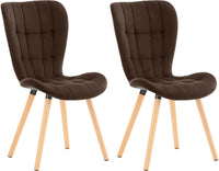 2-delige set stoelen Elda fluweel