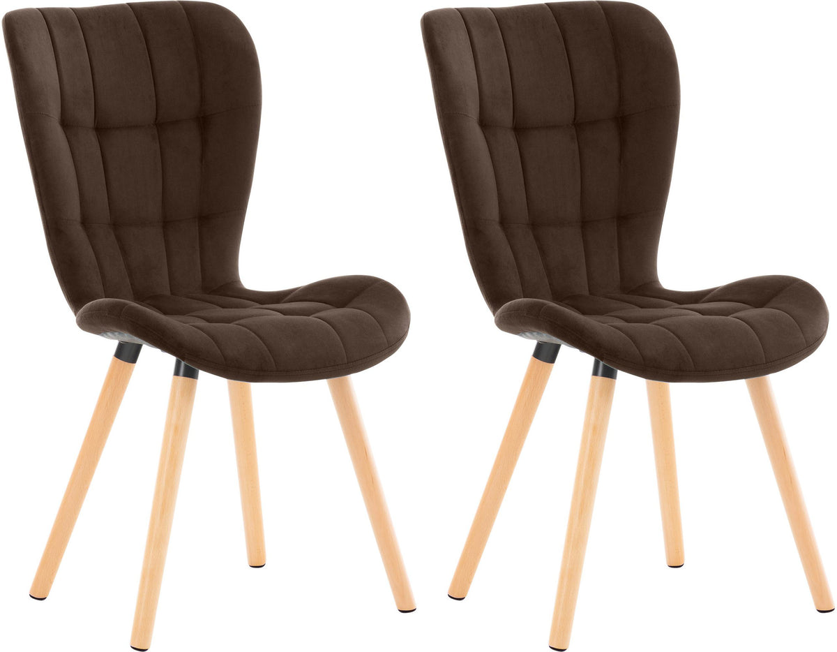 2-delige set stoelen Elda fluweel