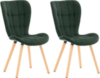 2-delige set stoelen Elda fluweel (8)