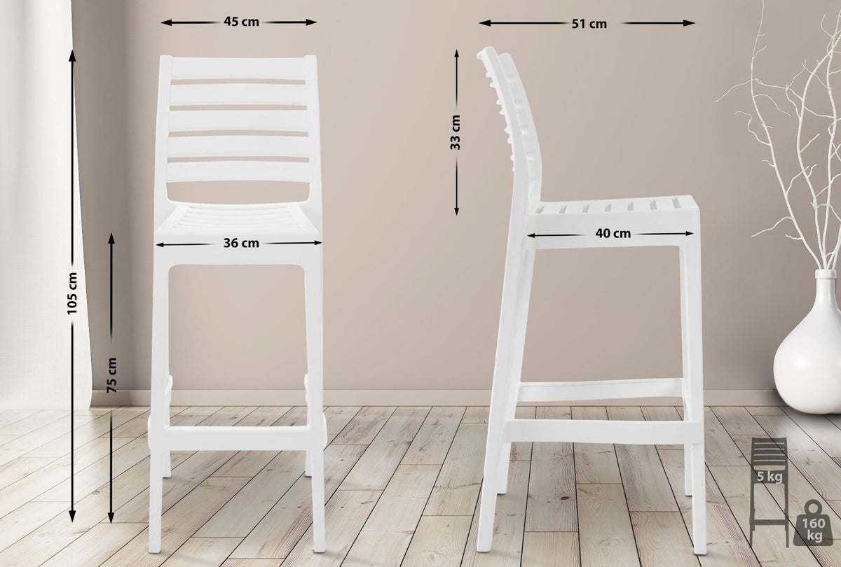 4-delige set barstoelen Ares (10)