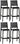 4-delige set barstoelen Ares