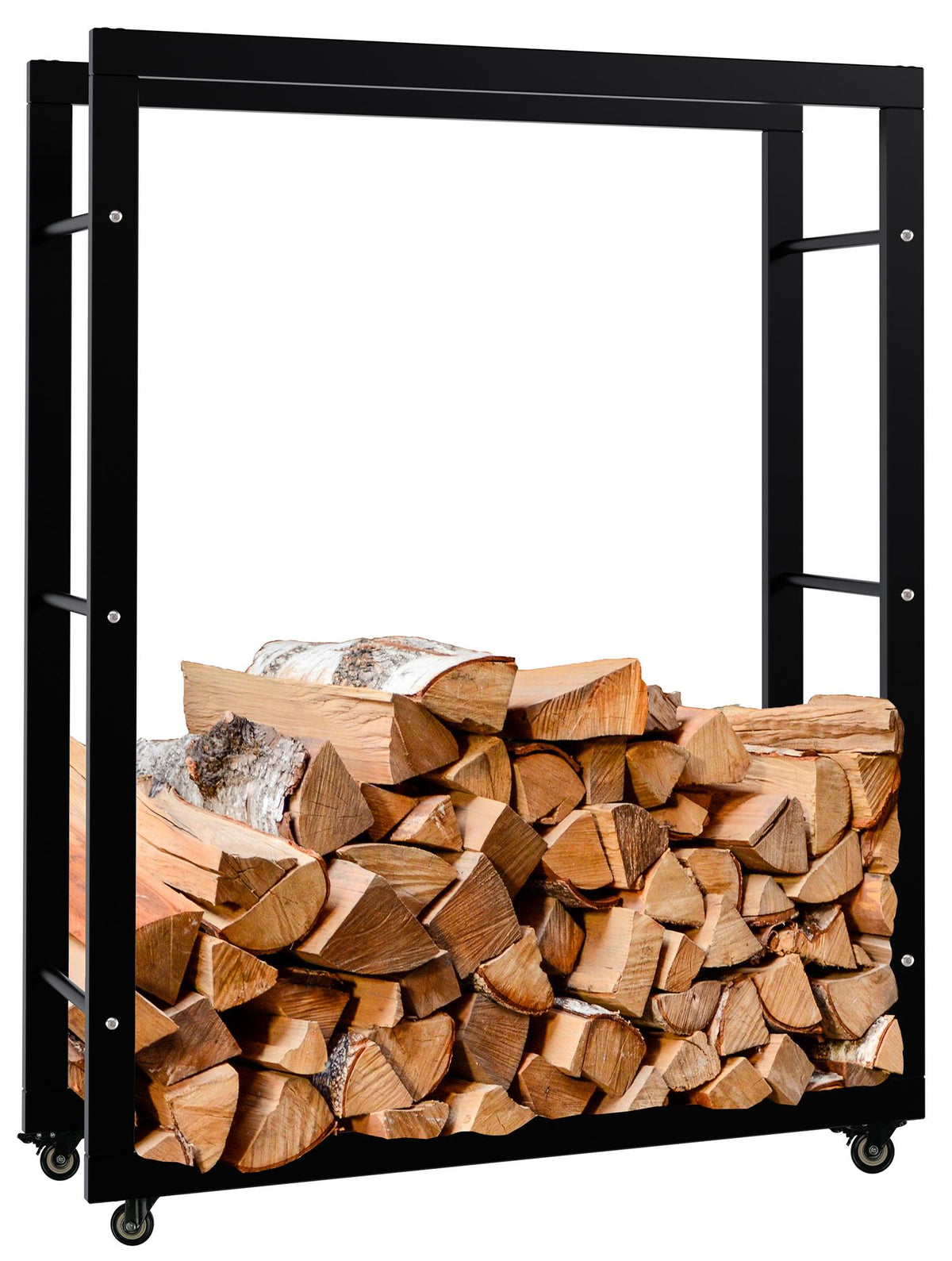 Haardhoutstandaard Keri met wielen 25x80x100