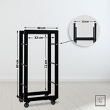 Haardhoutrek Keri met wielen 25x40x80 (2)