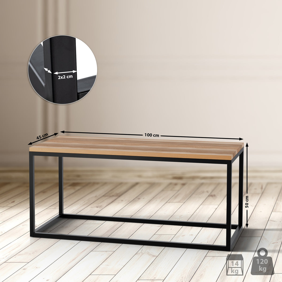 Salontafel Manteo 100x45x50 cm (2)