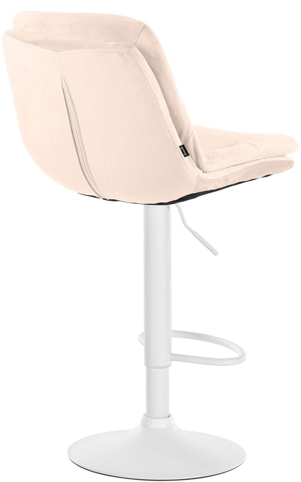 Barkruk Laurel fluweel wit (4)