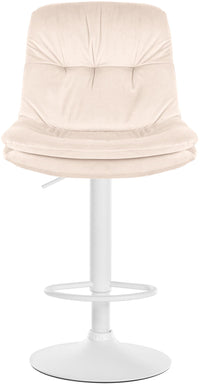 Barkruk Laurel fluweel wit (5)