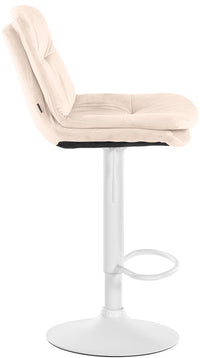 Barkruk Laurel fluweel wit (6)