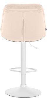 Barkruk Laurel fluweel wit (7)