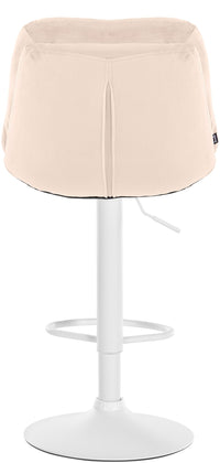 Barkruk Laurel fluweel wit (7)