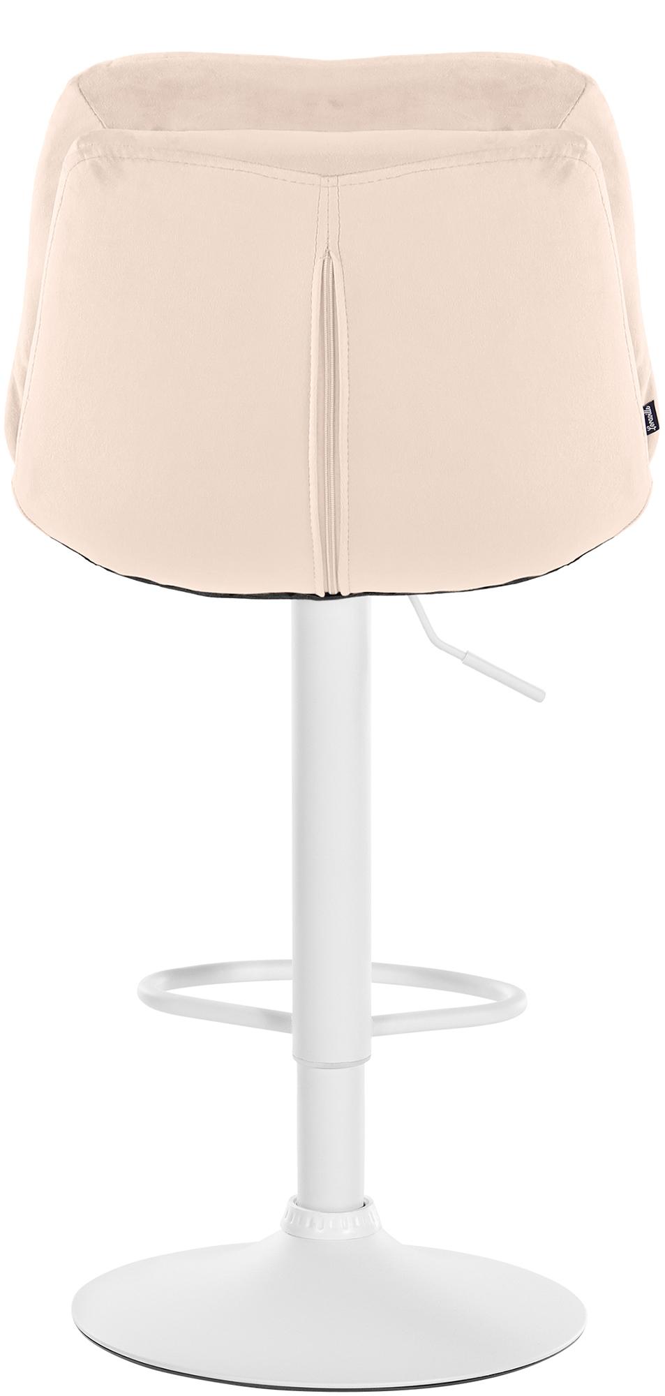 Barkruk Laurel fluweel wit (7)