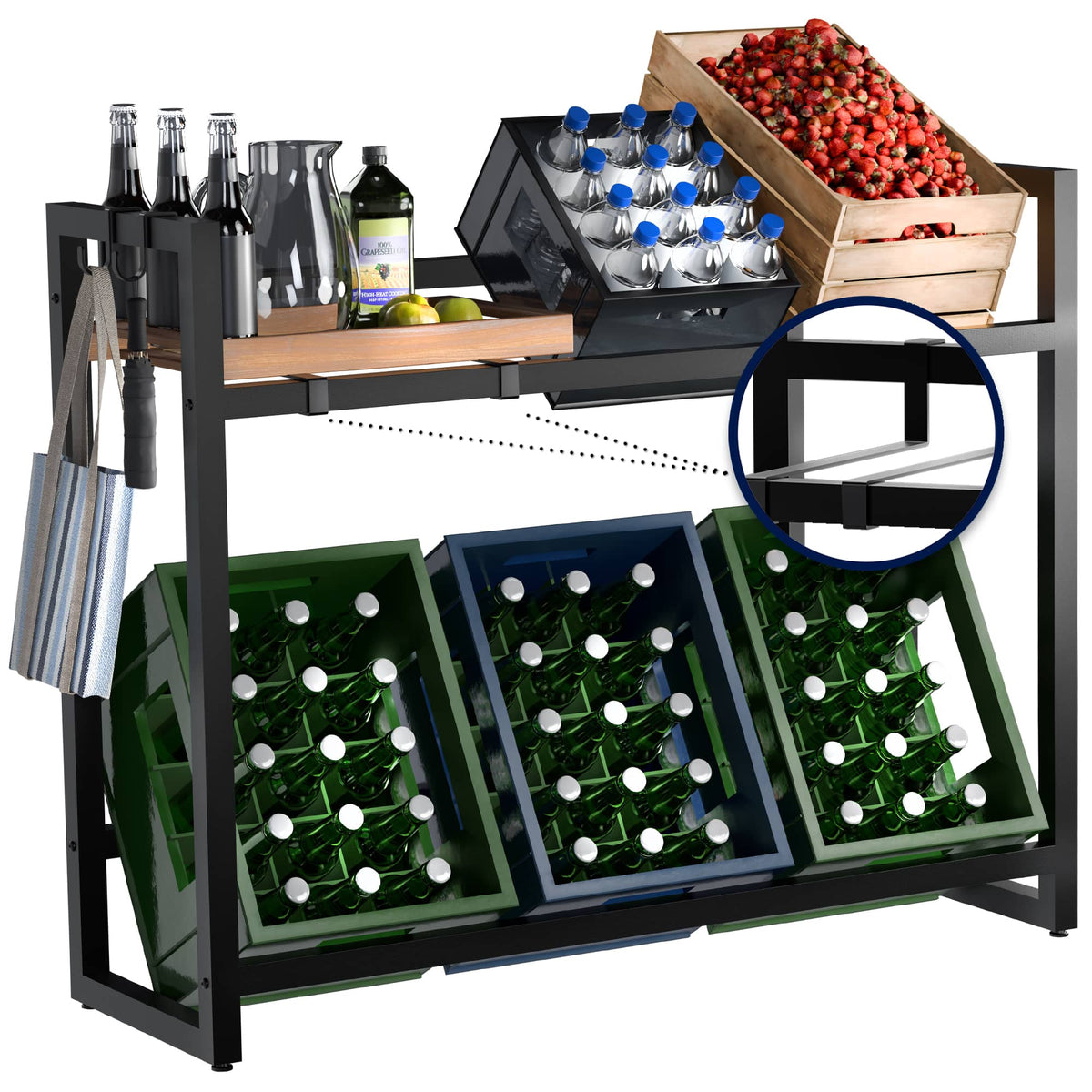 Drankenrek voor 6 kratten Powell